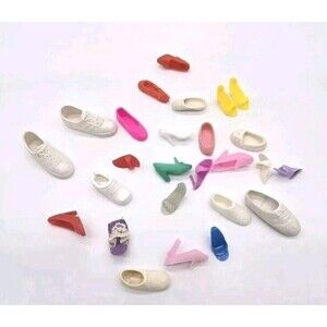 Vintage Barbie SINGLE Shoe Lot 26 No Match SINGLE Shoes Misc Mattel Doll 1980s?